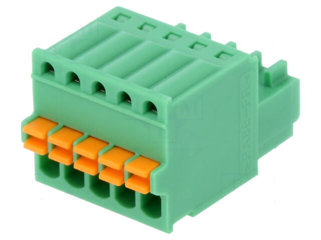Ontkoppelbare terminal strip; 2,5mm; banen: 5; recht; stekker Ontkoppelbare terminal strip; 2,5mm; banen: 5; recht; stekker